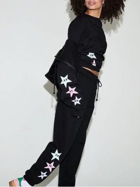 Victoria’s Secret PINK Ivy Fleece Full Zip Campus Bling Sweat Set